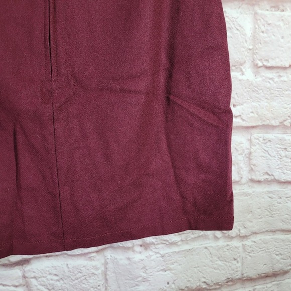 Modcloth Burgundy Red Wool Pocketed Mini Skirt - Picture 8 of 12